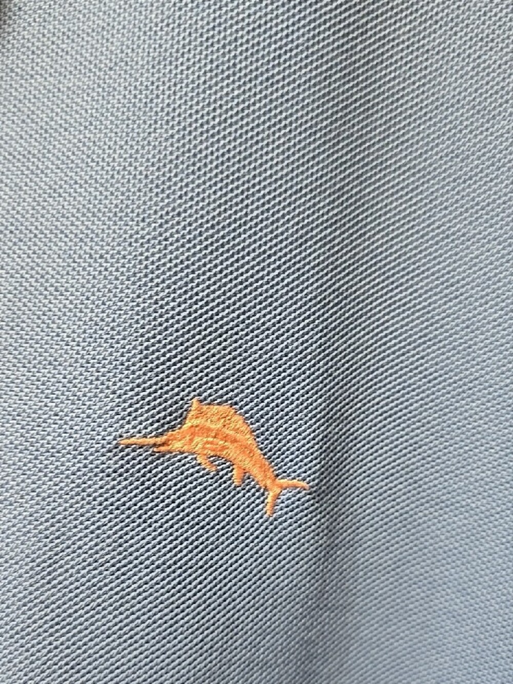 Tommy Bahama Men's Periwinkle Polo with Floral Placket - Picture 3 of 7